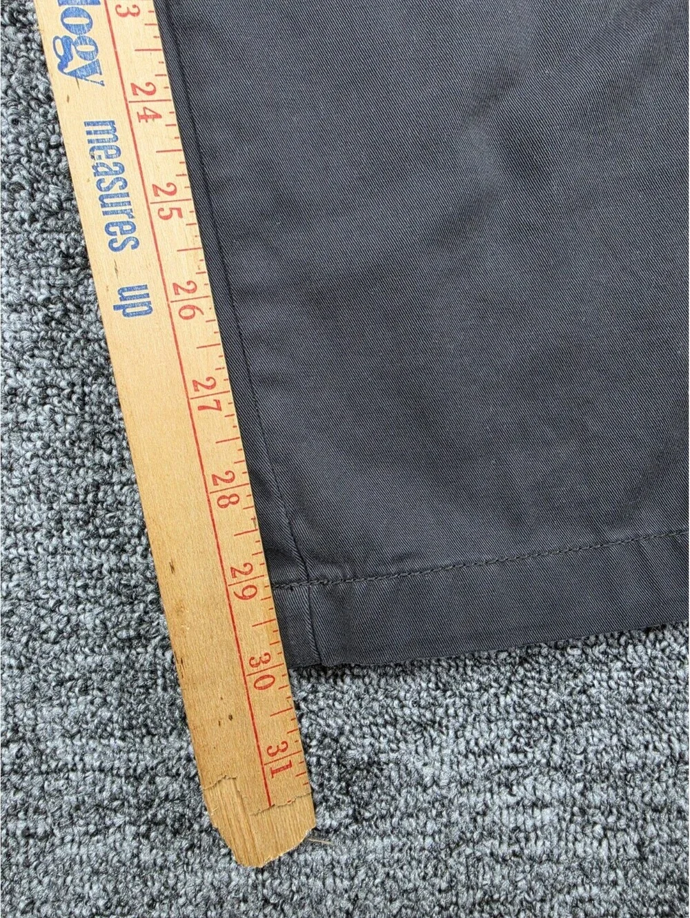 Goodfellow & Co Men's Gray Cargo Pants Twill Flat Front Tapered Fit 30W